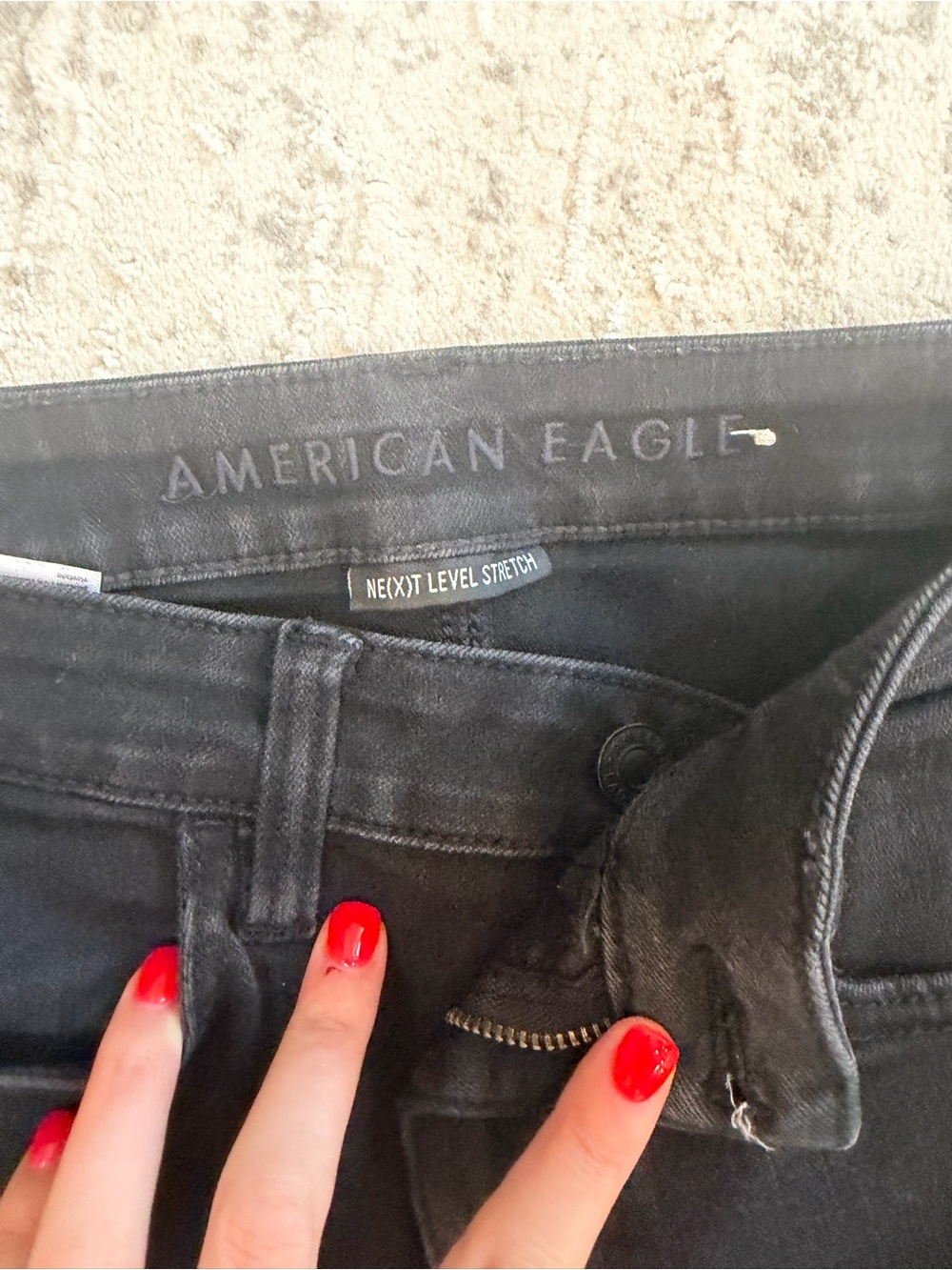 New American eagle super hi rise women’s jeggings black - Picture 8 of 15